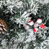 Pre-Lit Christmas Wreath 24 Inch, Green