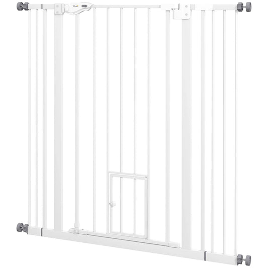 41" Indoor Dog Gate, Easy Open, White Houses, Kennels & Pens White at Gallery Canada