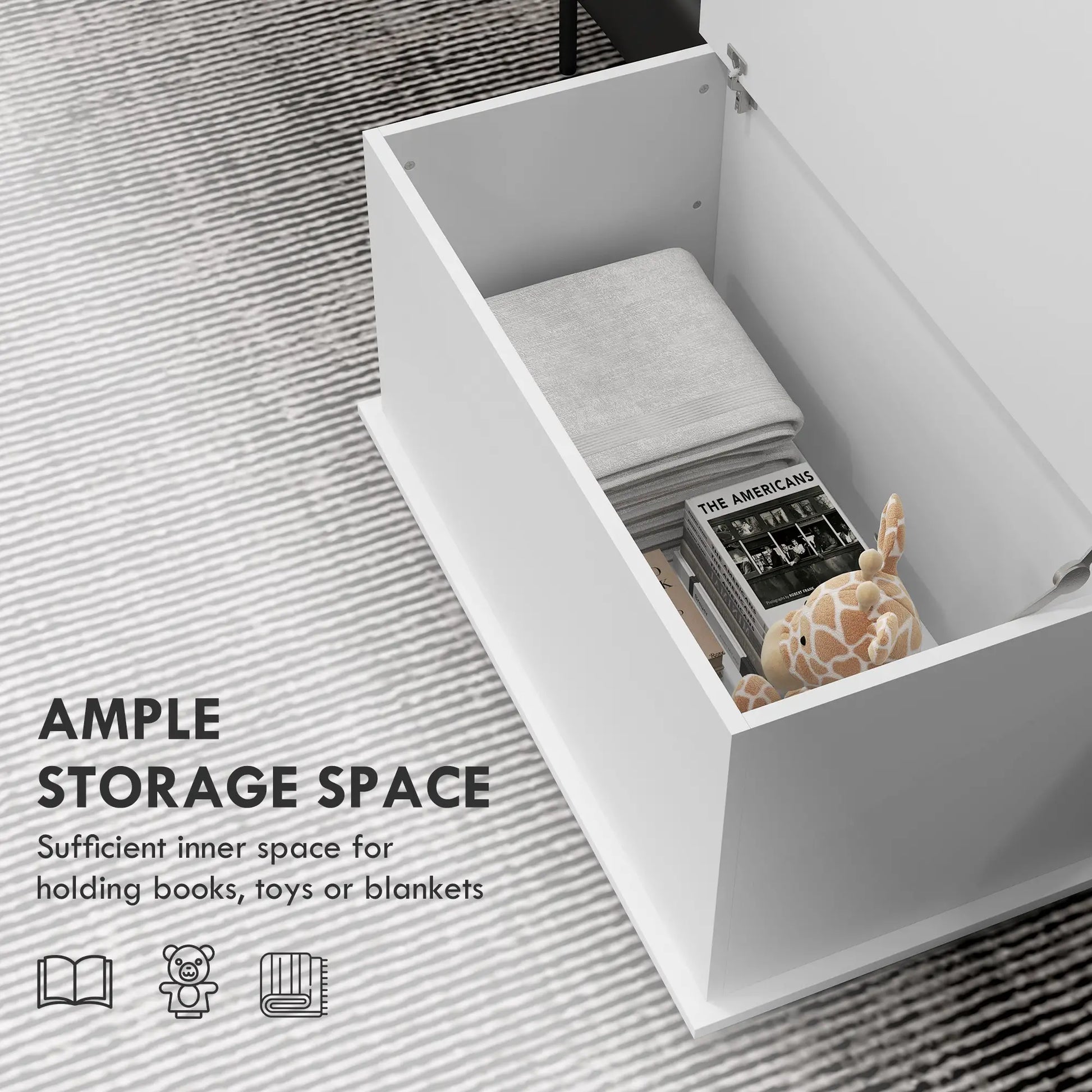 31.5" Storage Chest, Flip-Top Lid, Entryway Bench, Oak Storage Cabinets at Gallery Canada