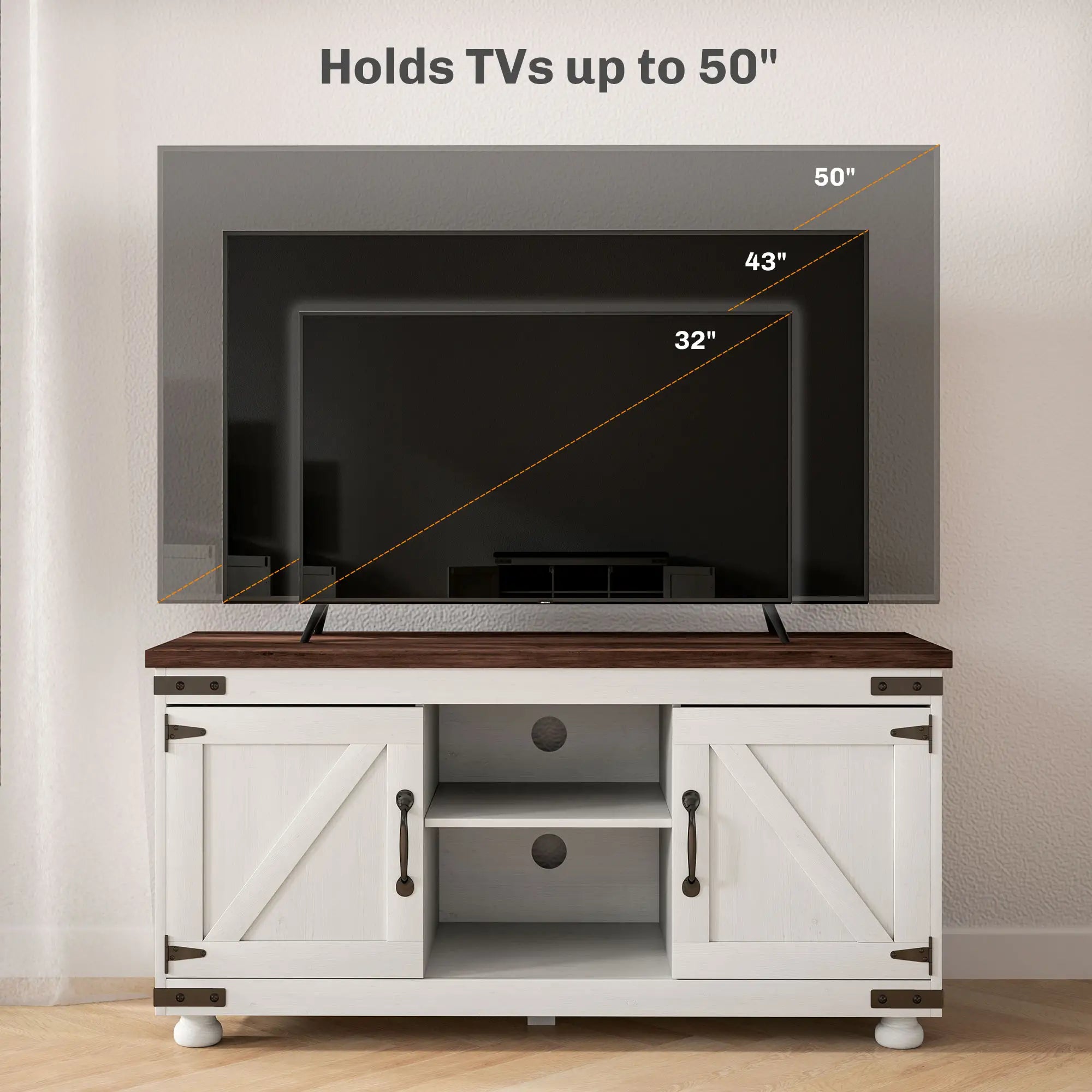 Farmhouse TV Stand for 50