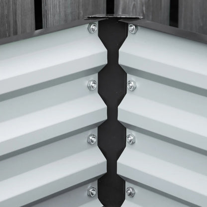 4' x 2' x 1' Galvanized Raised Garden Bed, Set of 2, Grey