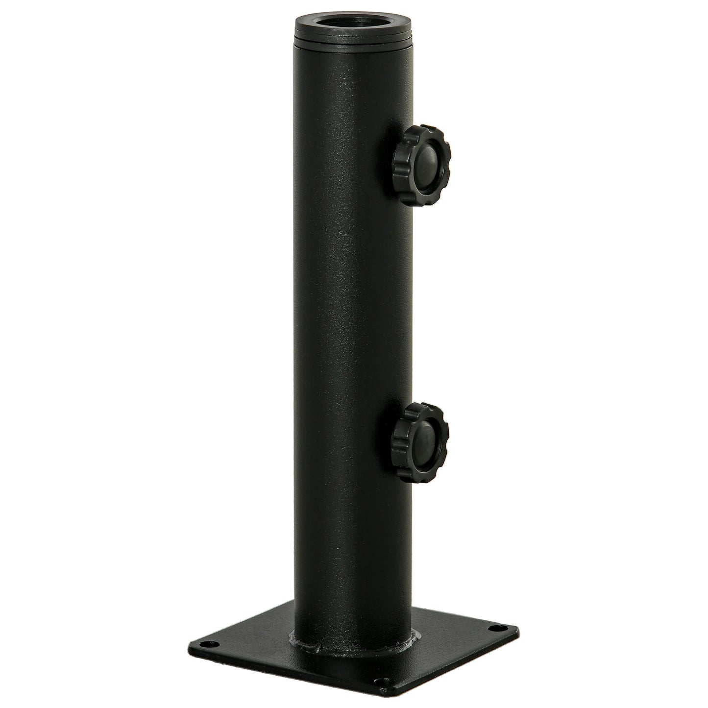 Deck Mount Umbrella Holder, Outdoor Base Stand, Black Umbrella Bases Black at Gallery Canada