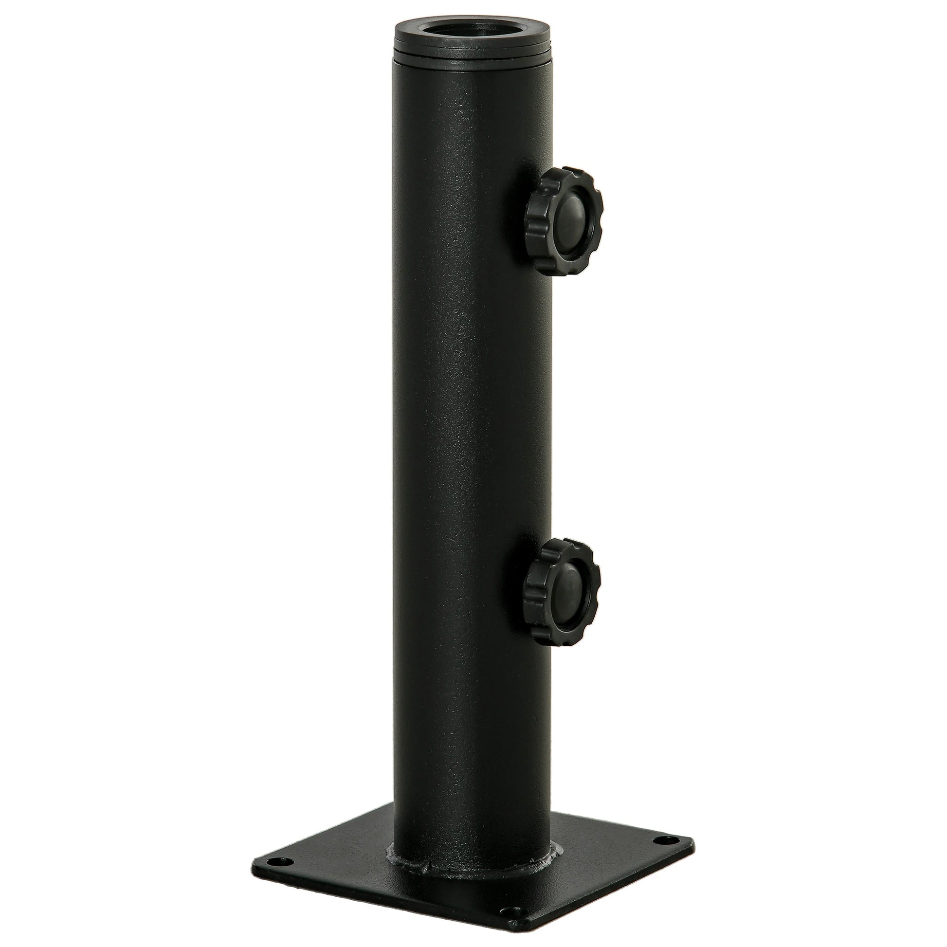 Deck Mount Umbrella Holder, Outdoor Base Stand, Black Umbrella Bases Black at Gallery Canada