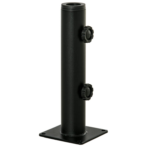 Deck Mount Umbrella Holder, Outdoor Base Stand, Black