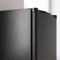 3.2 Cu Ft Mini Fridge, Single Door Compact Refrigerator, Black, Black