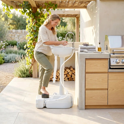 Portable Camping Sink, 17L Water Tank, Soap Dispenser, Towel Holder Camping Sinks at Gallery Canada