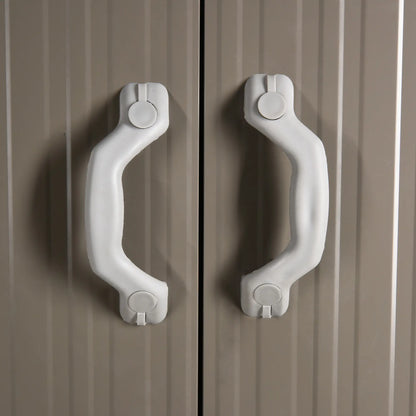 8.5' x 5.5' Metal Garden Shed, Outdoor Storage, Lockable Door, Light Grey Sheds at Gallery Canada