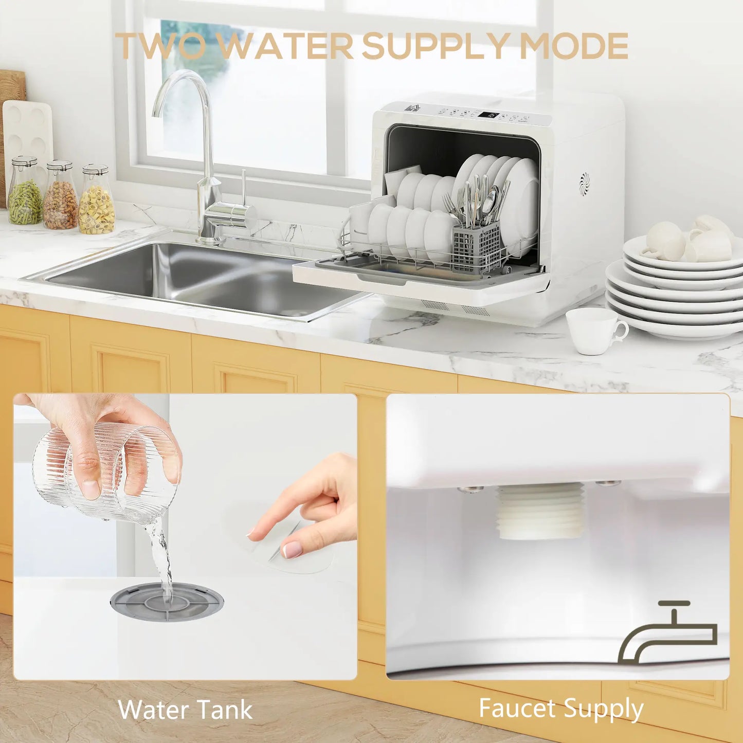 Portable Counter Dishwasher, 4 Place Settings, 5 Programs, Air-Dry Small Kitchen Appliances at Gallery Canada