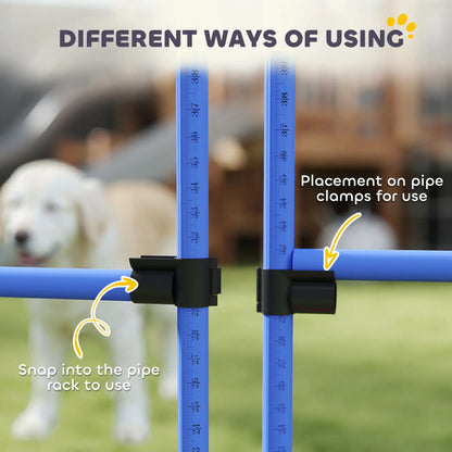 Dog Agility Training Set, 4 Adjustable Jump Bars, Exercise Kit, Blue Dog Agility Training Equipment at Gallery Canada