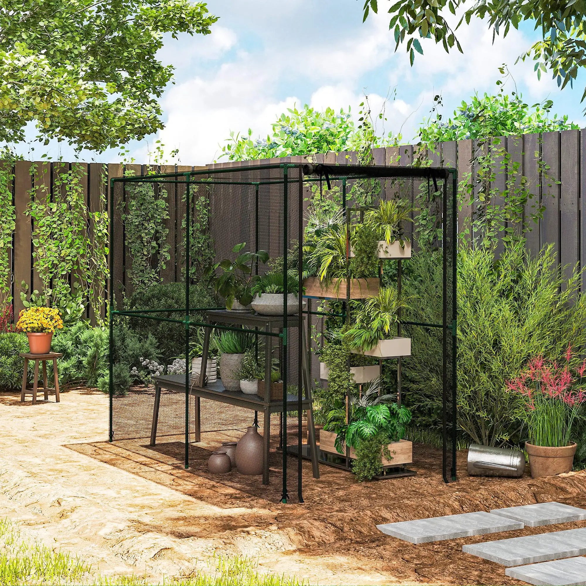 Plant Protection Cage With Zippered Door, Black Crop Cage at Gallery Canada