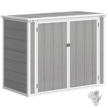 41 Cu. Ft. Outdoor Storage Shed, Horizontal Trash Can Storage, Grey Sheds at Gallery Canada