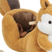 Écureuil cheval à bascule pour tout-petits de 1 à 3 ans, marron