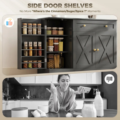 Sideboard Buffet Cabinet, Farmhouse Coffee Bar, Barn Doors, Black Bar Cabinets at Gallery Canada