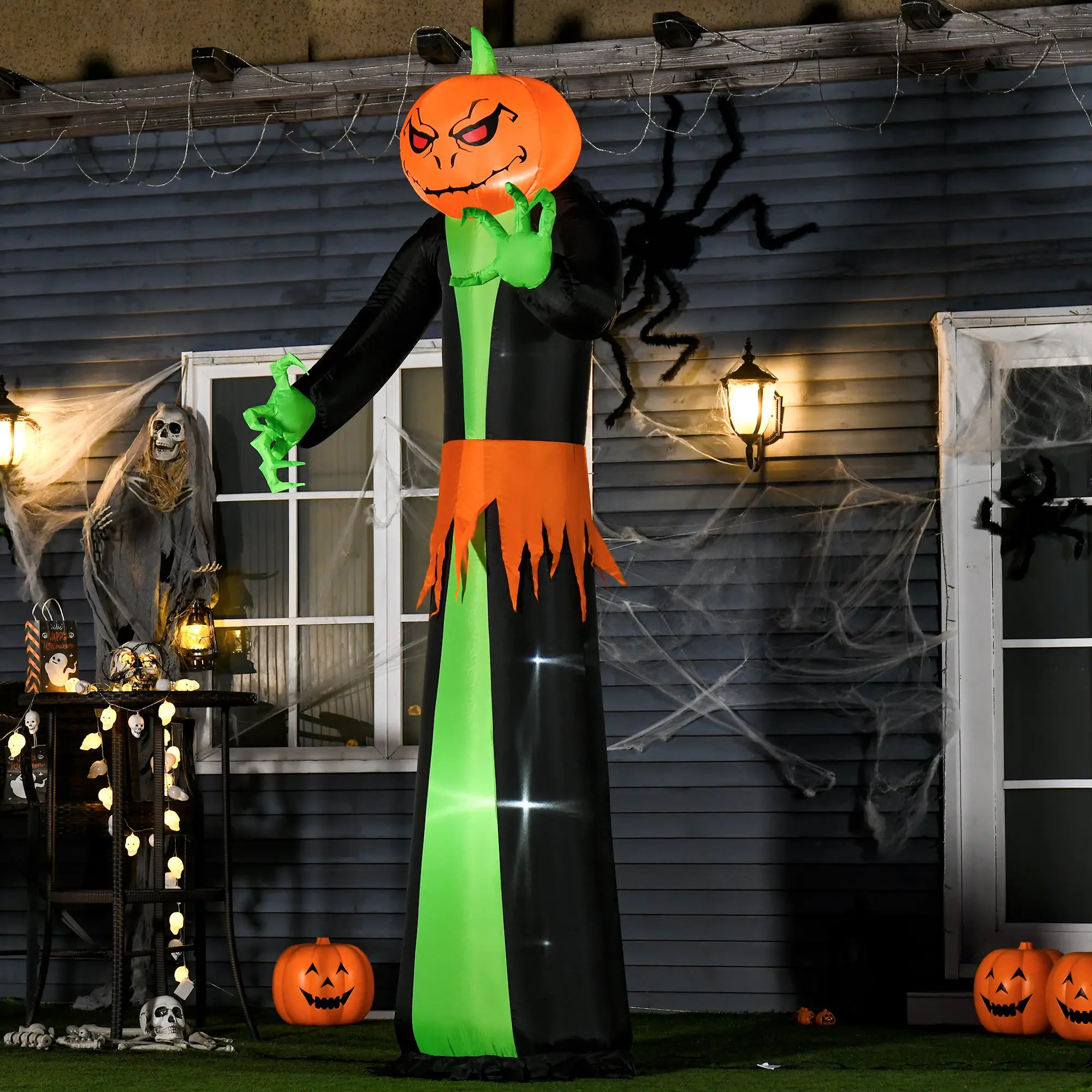 9ft Inflatable Halloween Pumpkin Head Ghost, LED Outdoor Decor Halloween Decorations at Gallery Canada