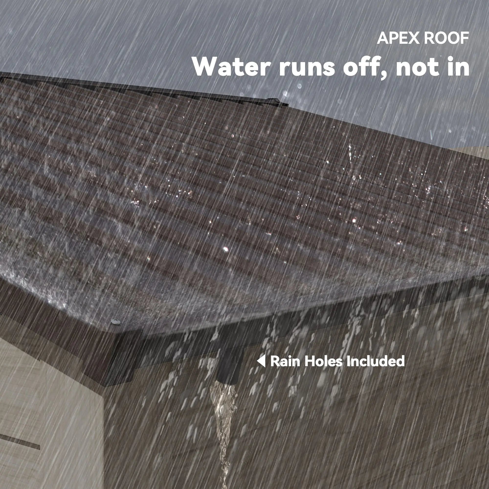 7.7' x 6.5' Metal Garden Shed, Ventilation, Dark Brown Wood Grain Sheds at Gallery Canada