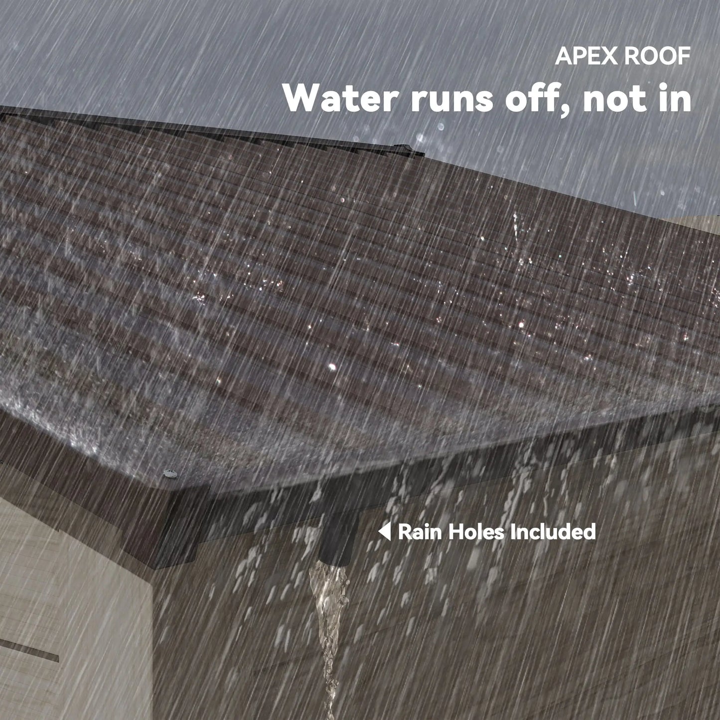 7.7' x 6.5' Metal Garden Shed, Ventilation, Dark Brown Wood Grain Sheds at Gallery Canada