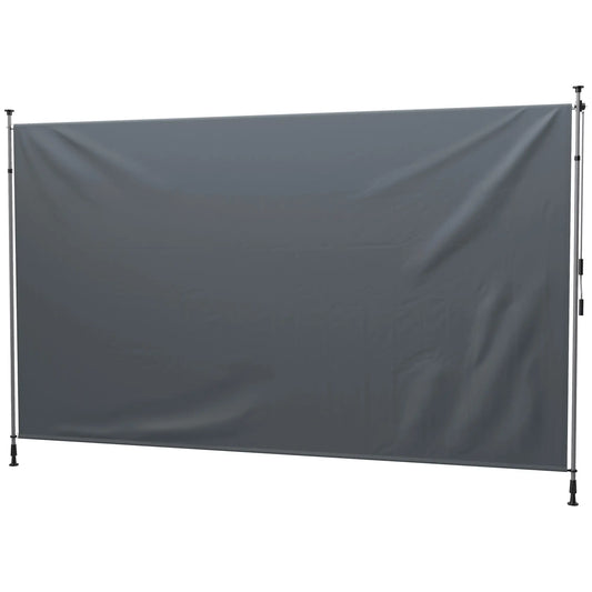 13' x 10' Manual Retractable Patio Awning, UPF30+ Water-Resistant, Dark Grey Patio Awnings Dark Grey at Gallery Canada