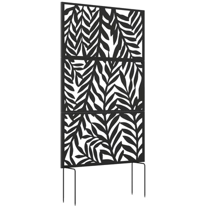 Metal Outdoor Privacy Screen, 72" x 38", Black Side Awnings at Gallery Canada