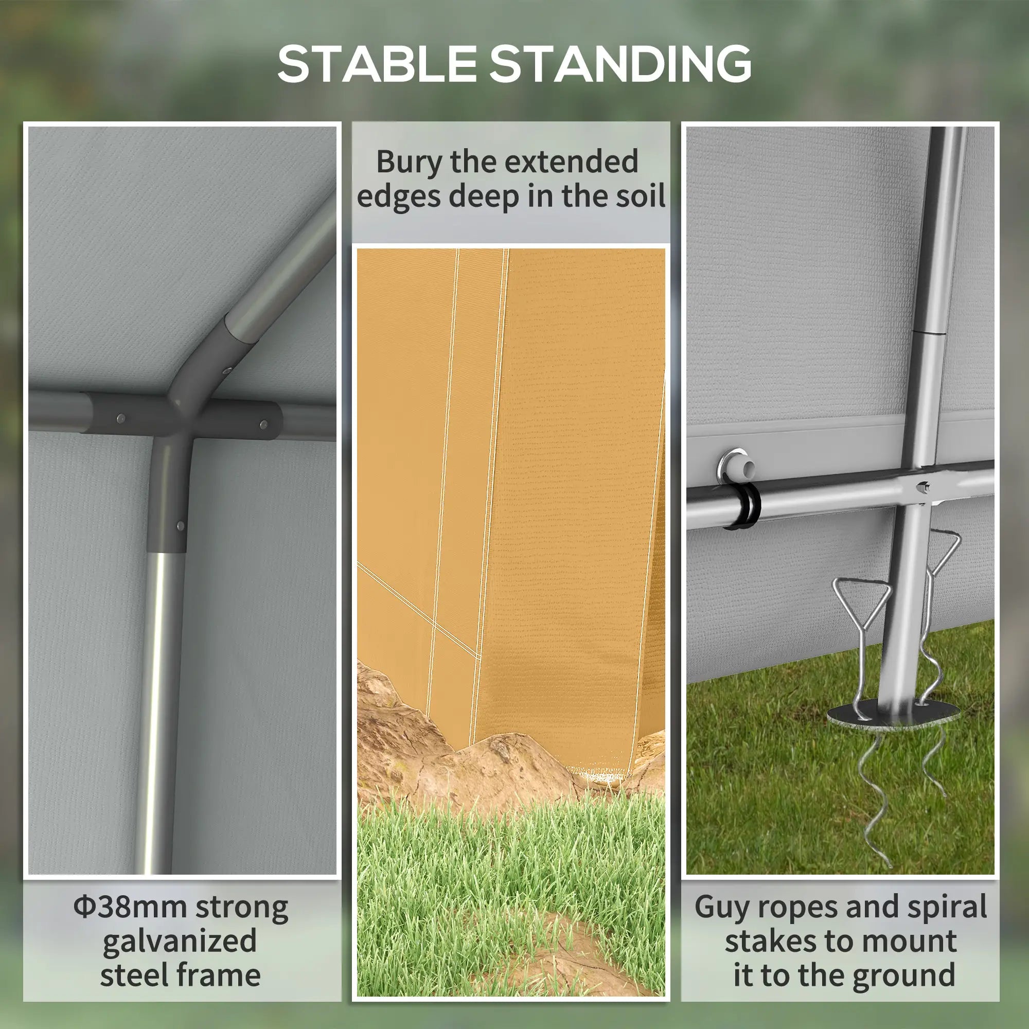 10' x 10' Outdoor Storage Shed, Portable Garage, Roll-up Door, Beige Portable Shed at Gallery Canada