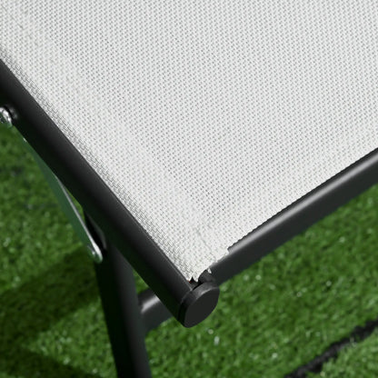 2PCs Lounge Chairs with Wheels, 5-Level Adjustable Backrest, White, White Lounger Chairs at Gallery Canada