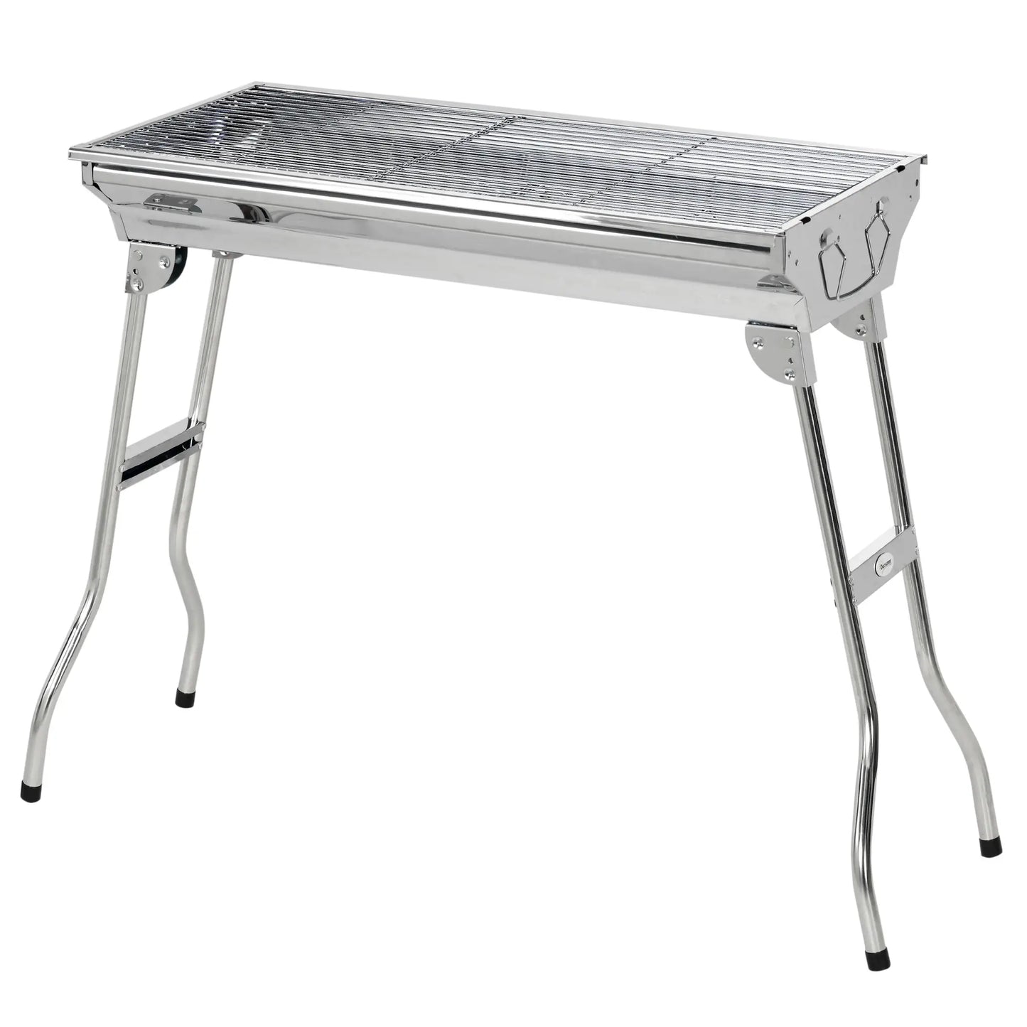 Stainless Steel Charcoal BBQ Grill, Portable With Handles Charcoal BBQ Grils Silver at Gallery Canada