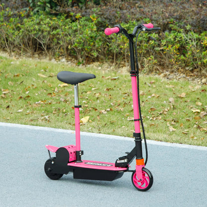 Foldable Electric Scooter for Kids, Seat, 2 Heights, 6km Range, 12km/h, Pink Scooters at Gallery Canada