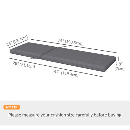2-Piece Patio Chair Cushion Set with Ties, Indoor Outdoor, Grey Patio Chair Cushions at Gallery Canada
