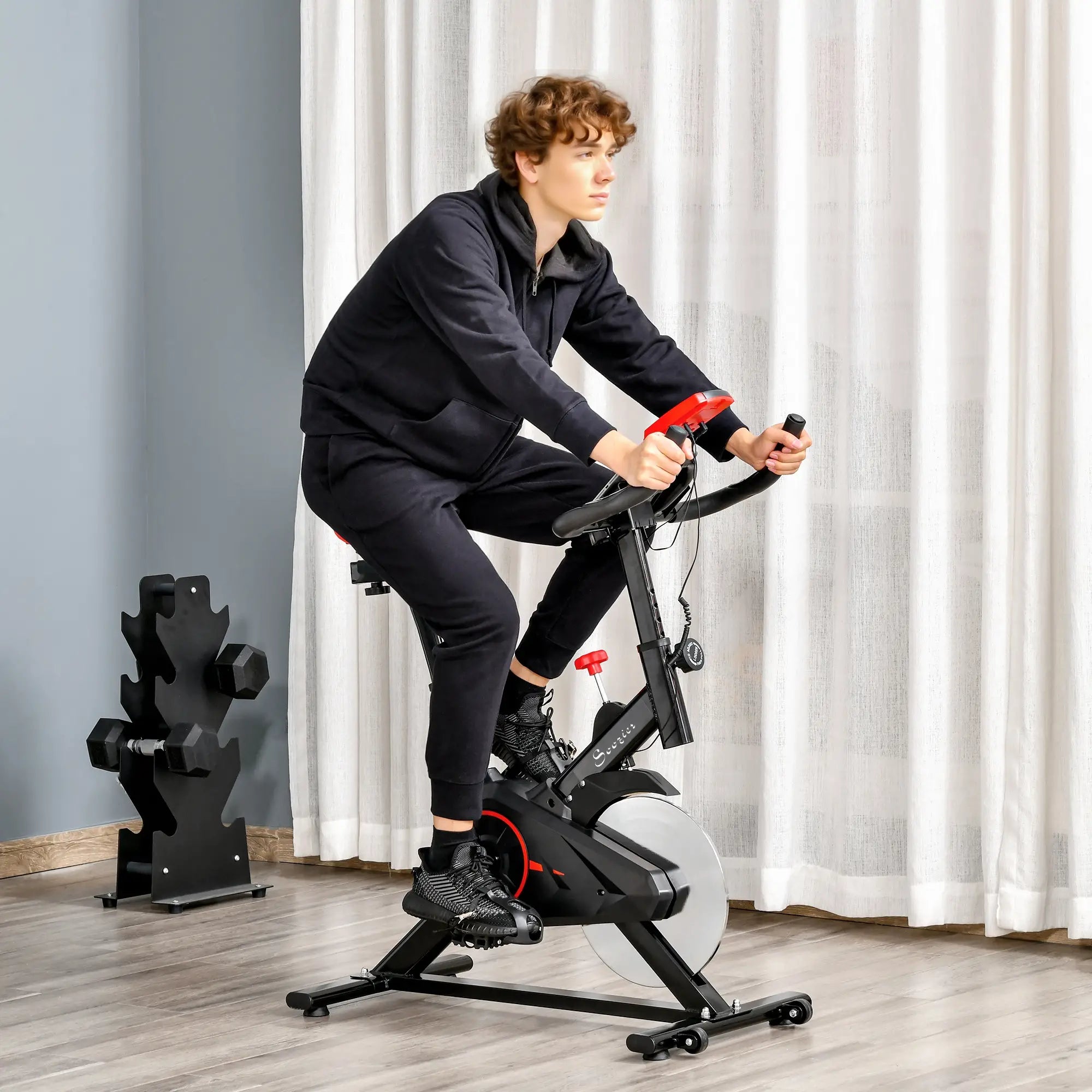 Upright Exercise Bike, Magnetic Resistance, LCD Display, Adjustable Exercise & Stationary Bikes at Gallery Canada