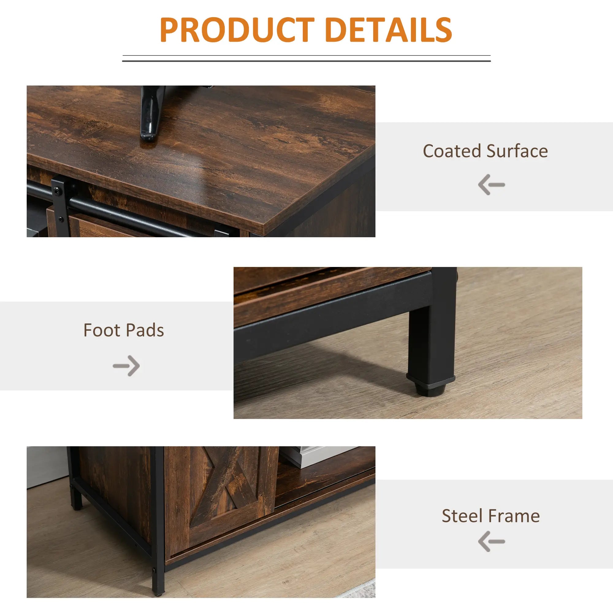 Industrial TV Stand for 60