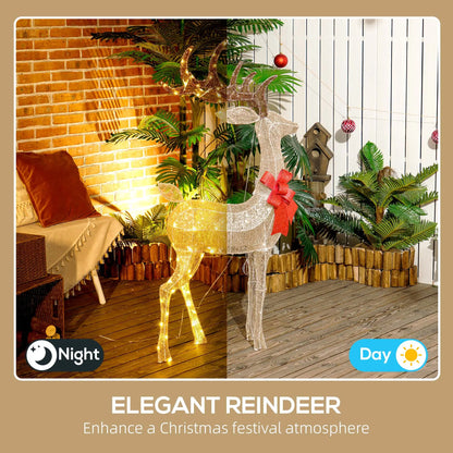 LED Lighted Reindeer Yard Decoration, Indoor Outdoor Lawn, Gold Christmas Deer Lights at Gallery Canada