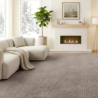5x7 Faux Fur Rug, Non-Slip Carpet for Living Room, Bedroom, Tan Area Rugs at Gallery Canada