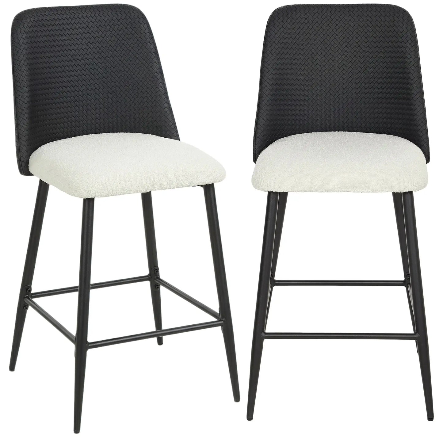 Counter Height Bar Stools Set of 2, 26", Black Bar Stools at Gallery Canada