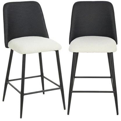 Counter Height Bar Stools Set of 2, 26", Black Bar Stools at Gallery Canada