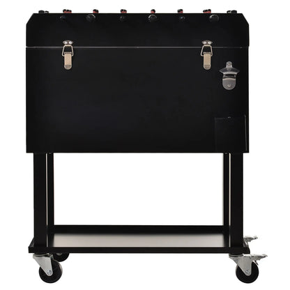 68QT Portable Cooler with Foosball Table Top, Wheels, Tray Shelf, Black Cooler Boxes at Gallery Canada