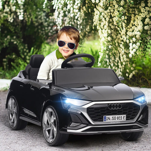 12V Kids Electric Car, Audi Q8 E-Tron Sportback, Remote Control, Black