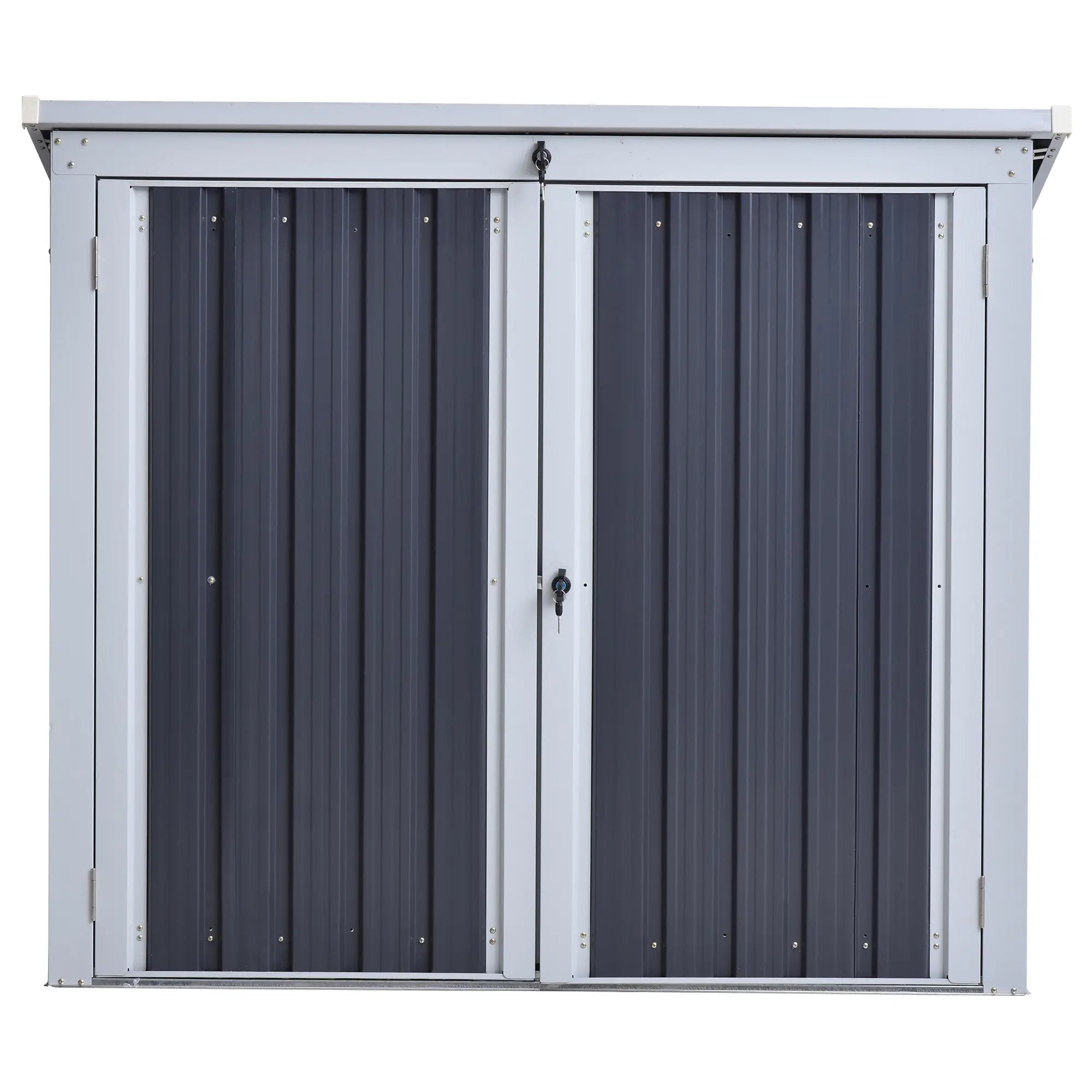 5ft x 3ft Outdoor Garbage Bin Storage Shed, Lockable Doors, Black Sheds at Gallery Canada