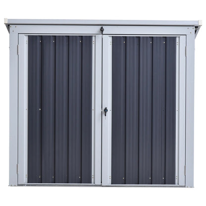 5ft x 3ft Outdoor Garbage Bin Storage Shed, Lockable Doors, Black Sheds at Gallery Canada
