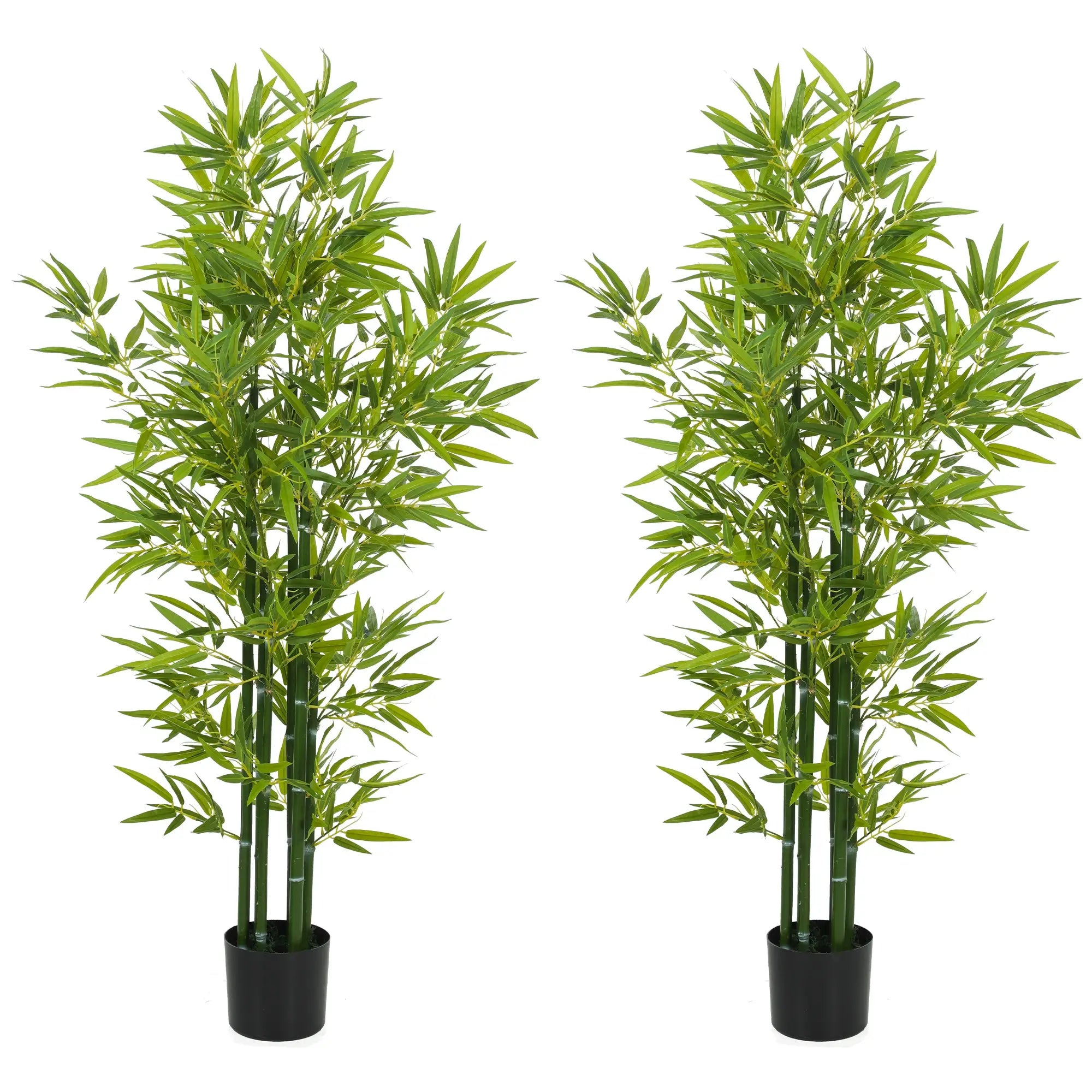 5FT Artificial Bamboo Tree, Faux Decorative Plant, Set of 2 Artificial Trees Green at Gallery Canada