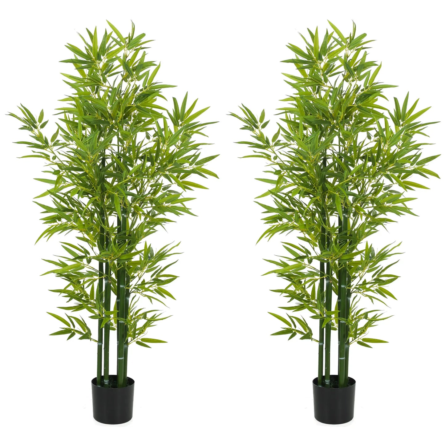 5FT Artificial Bamboo Tree, Faux Decorative Plant, Set of 2 Artificial Trees Green at Gallery Canada