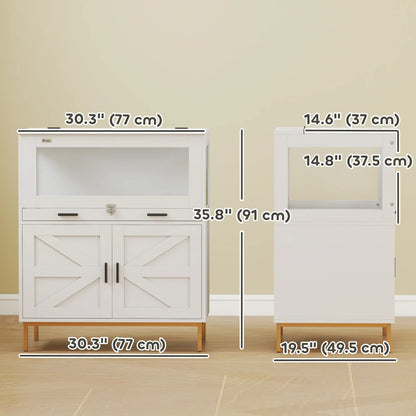 Hamster Cage with Storage Cabinet, Small Animal Cage with Pull Out Drawer and Acrylic Panels, 30" x 19.5" x 36" Hamster Cages at Gallery Canada