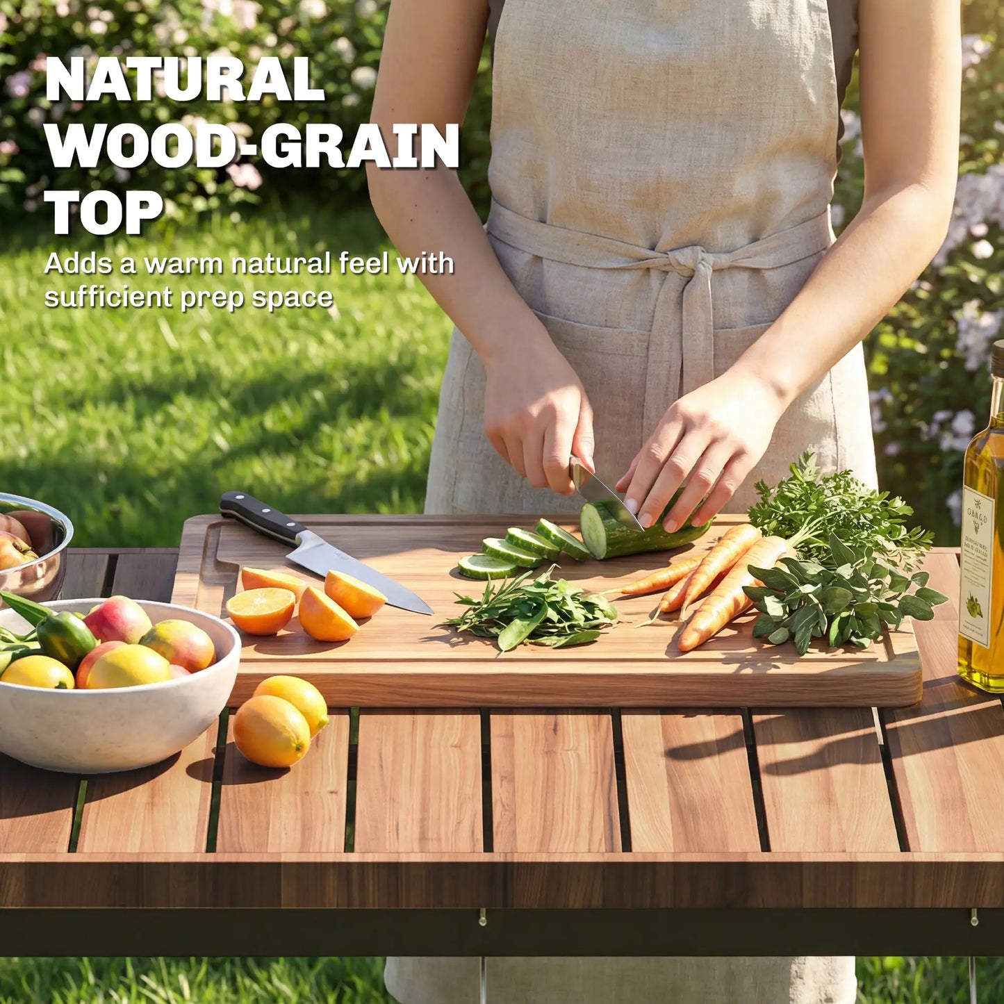 Outdoor Grill Cart, 2-Tier Pizza Oven Stand, Black And Brown Outdoor Grill Carts at Gallery Canada