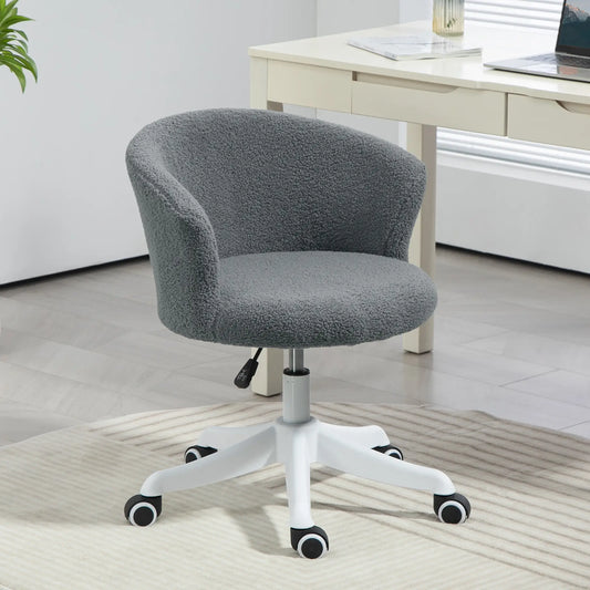 Armless Office Chair, Adjustable Height, Swivel Wheels, Mid Back, Grey Office Chairs Grey at Gallery Canada