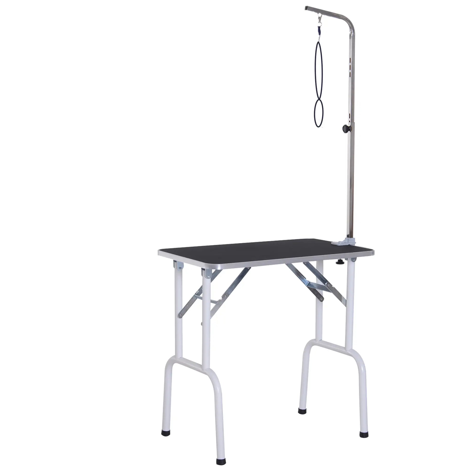 Foldable Pet Grooming Table for Dogs Cats with Adjustable Arm, Non-slip Surface, Black Dog Grooming Tables at Gallery Canada
