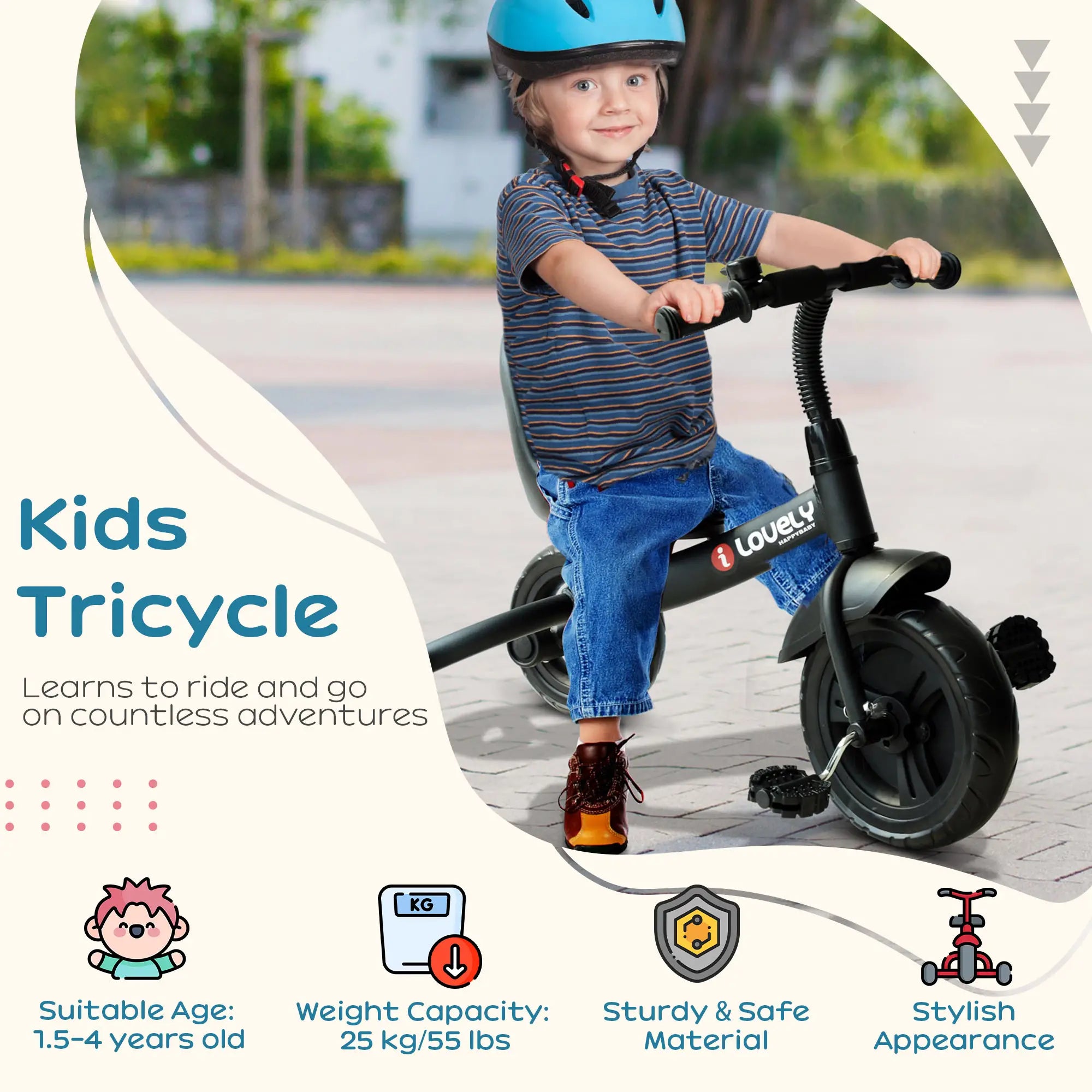 Kids Tricycle, Toddler Trike for Boys and Girls, Ages 18+ Months Tricycles for Kids at Gallery Canada