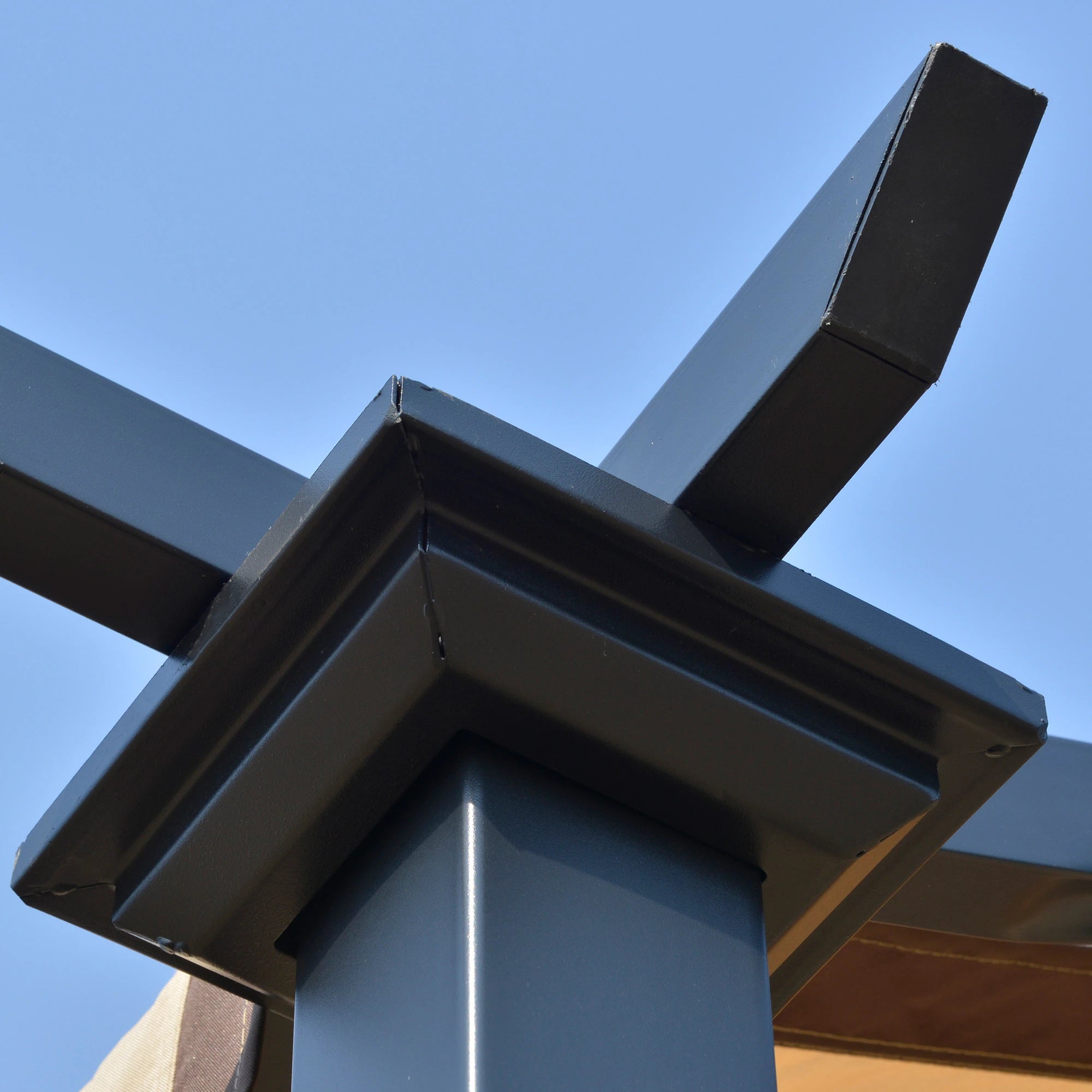 10' x 8' Outdoor Retractable Canopy, Steel Frame Pergola, Beige Pergolas at Gallery Canada