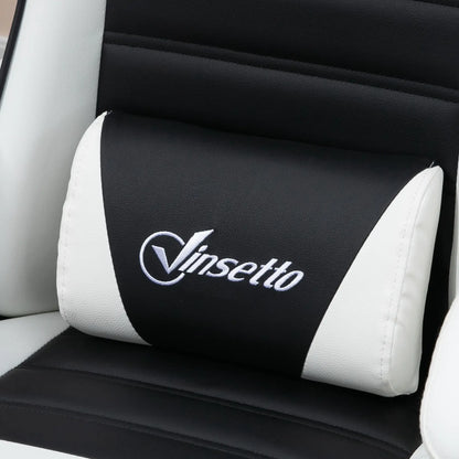 Racing Gamer Chair, PU Leather with Footrest, Headrest, Lumbar Support, Black Video Game Chairs at Gallery Canada