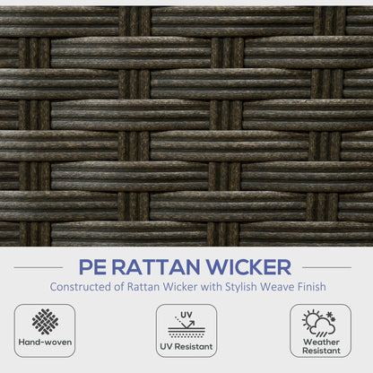 6-Piece Outdoor Rattan Patio Set, Corner Sofa, Wood-Plastic Table, Navy Blue Patio Furniture Sets at Gallery Canada