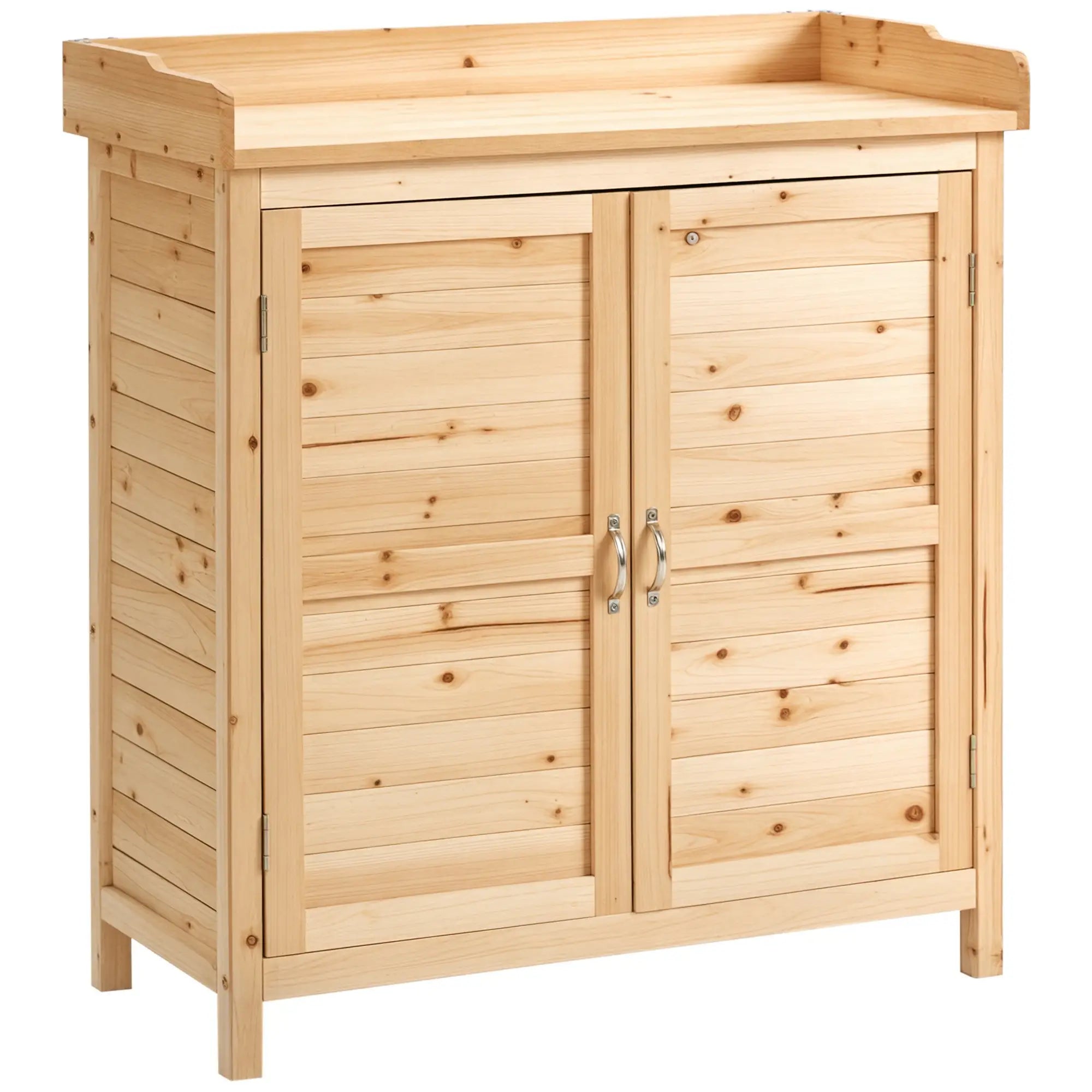Wood Garden Shed, Compact Outdoor Storage Cabinet, Natural Sheds at Gallery Canada
