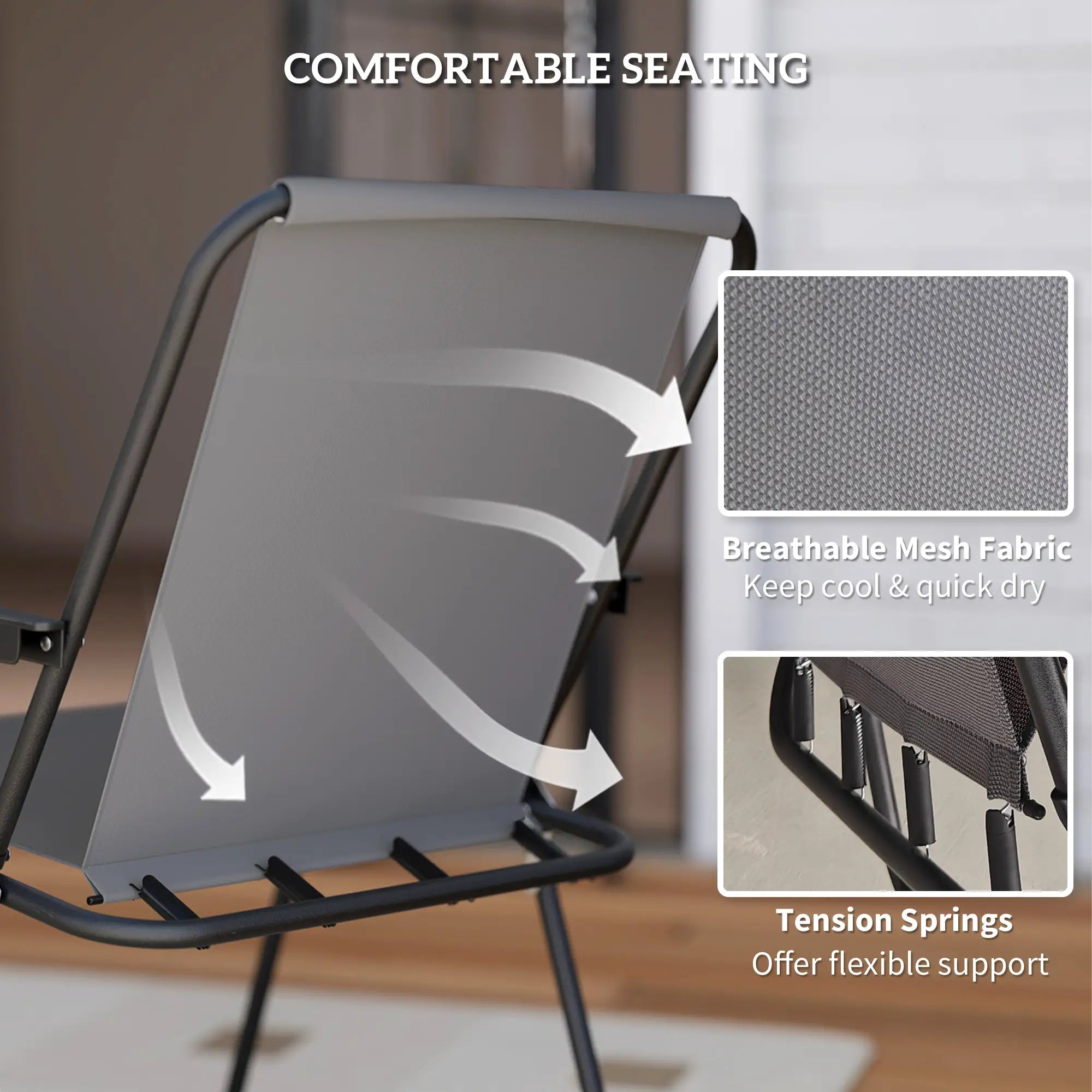 6-Piece Patio Dining Set, Umbrella, Folding Chairs, Glass Table, Grey Bistro Sets at Gallery Canada