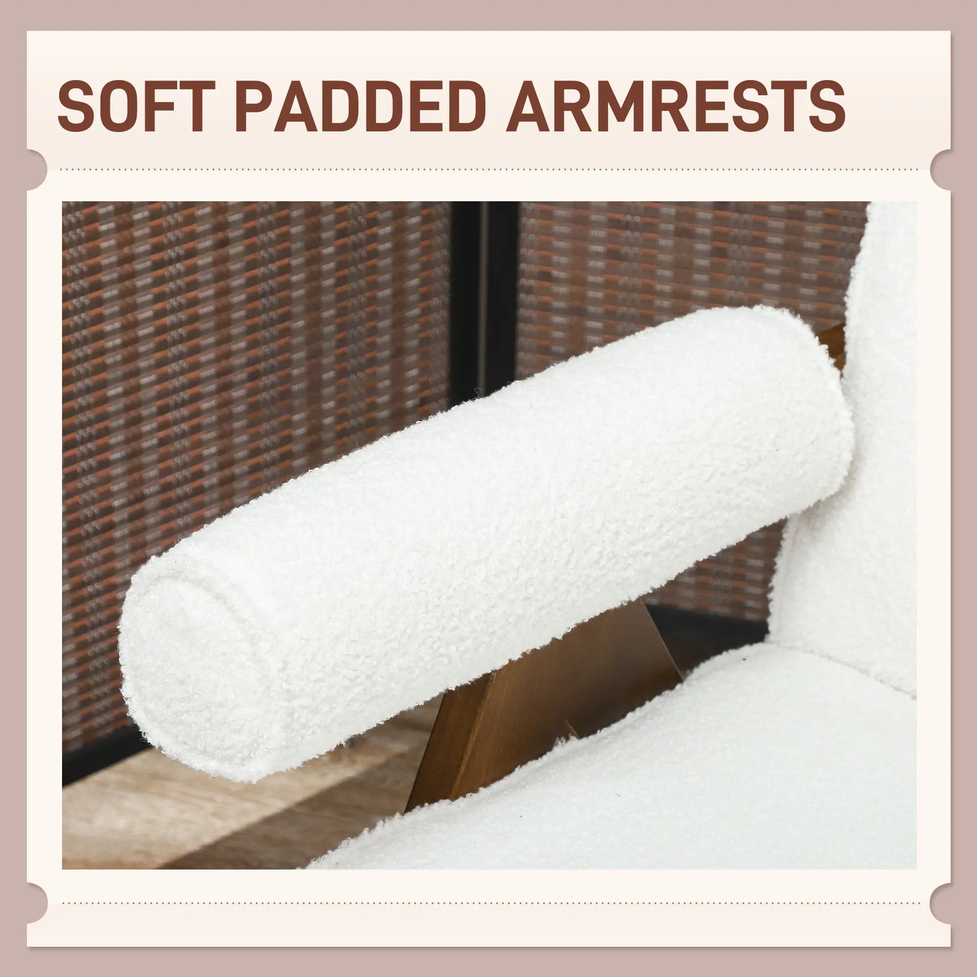 Cashmere Accent Chair, Wide Seat, Soft Padded Armrests, Cream White Accent Chairs at Gallery Canada